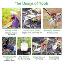 10PCS Garden Tool Kit Shovel Rake Planting Tools Set with Purple Handles Gift