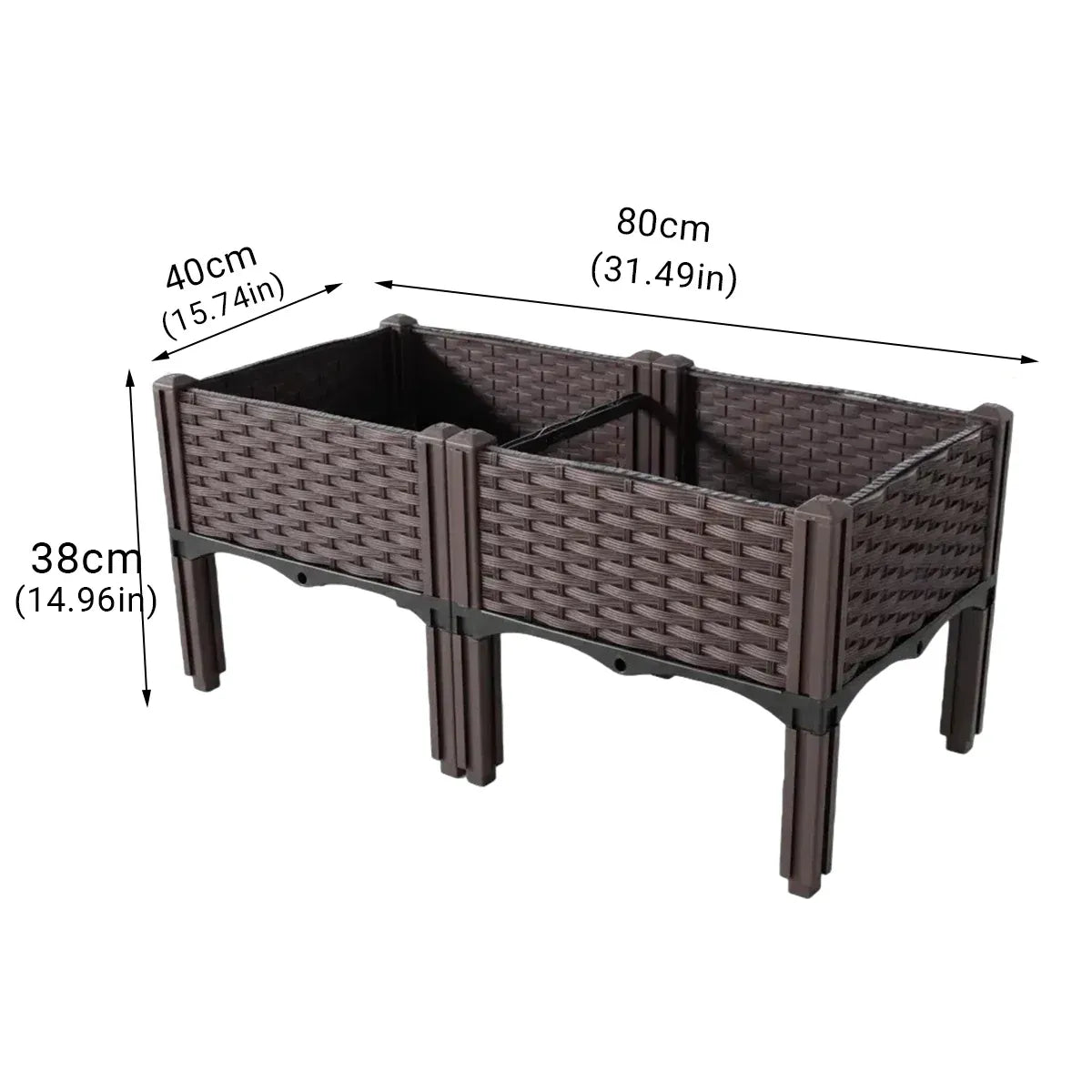 Garden Vegetable Planting Box Durable Sturdy for Patio Balcony Outdoor Growing