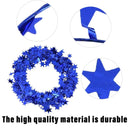 10pcs Christmas Wreath Decorations Festive Holiday Door Hanging Ornament Set - Blue