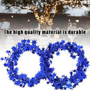 10pcs Christmas Wreath Decorations Festive Holiday Door Hanging Ornament Set - Blue