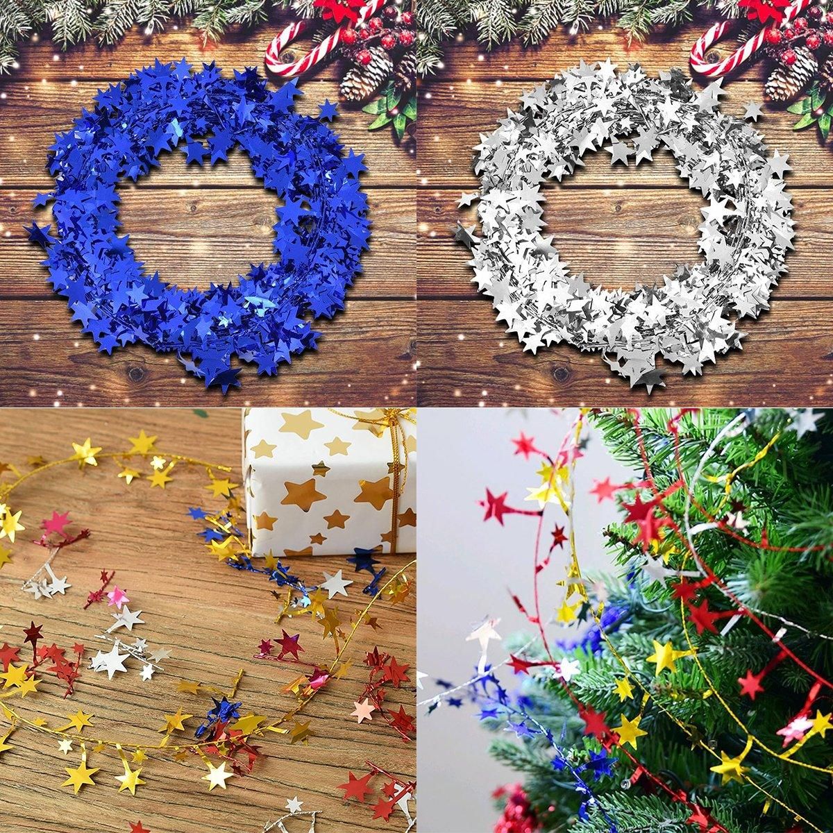 10pcs Christmas Wreath Decorations Festive Holiday Door Hanging Ornament Set - Blue