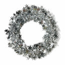10pcs Christmas Wreath Decorations Festive Holiday Door Hanging Ornament Set - Silver