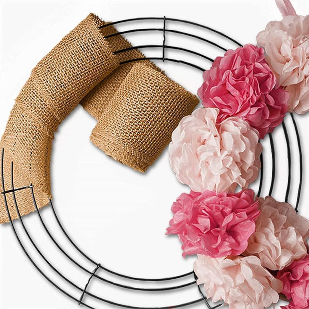 Festive Christmas Wreath Wire 10pcs Small Roll Floral Craft Decoration Supplies - 25cm