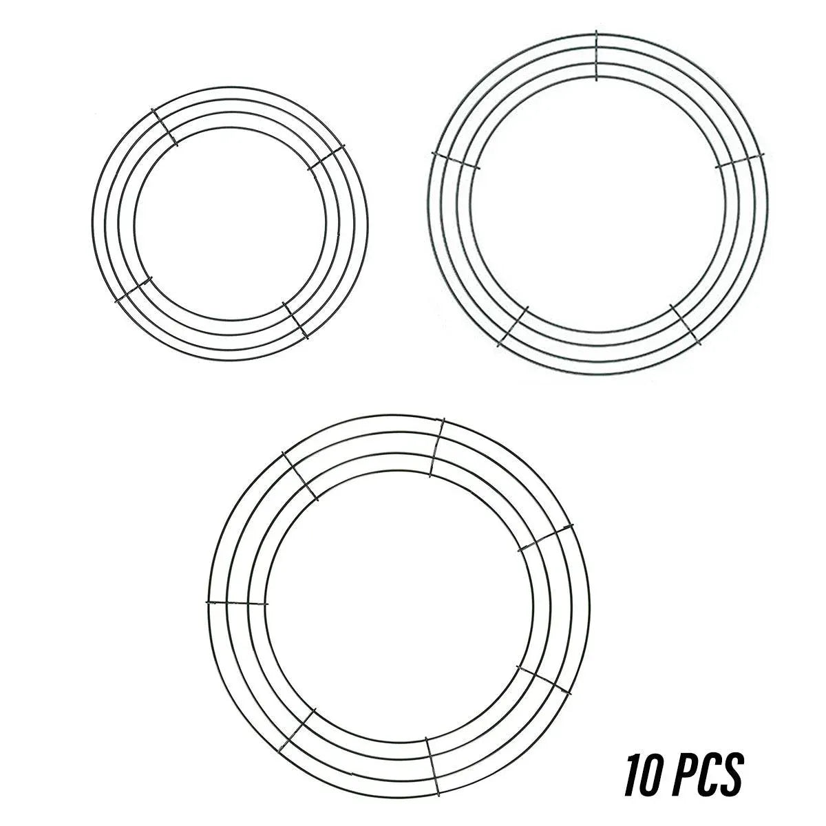 Festive Christmas Wreath Wire 10pcs Small Roll Floral Craft Decoration Supplies - 25cm