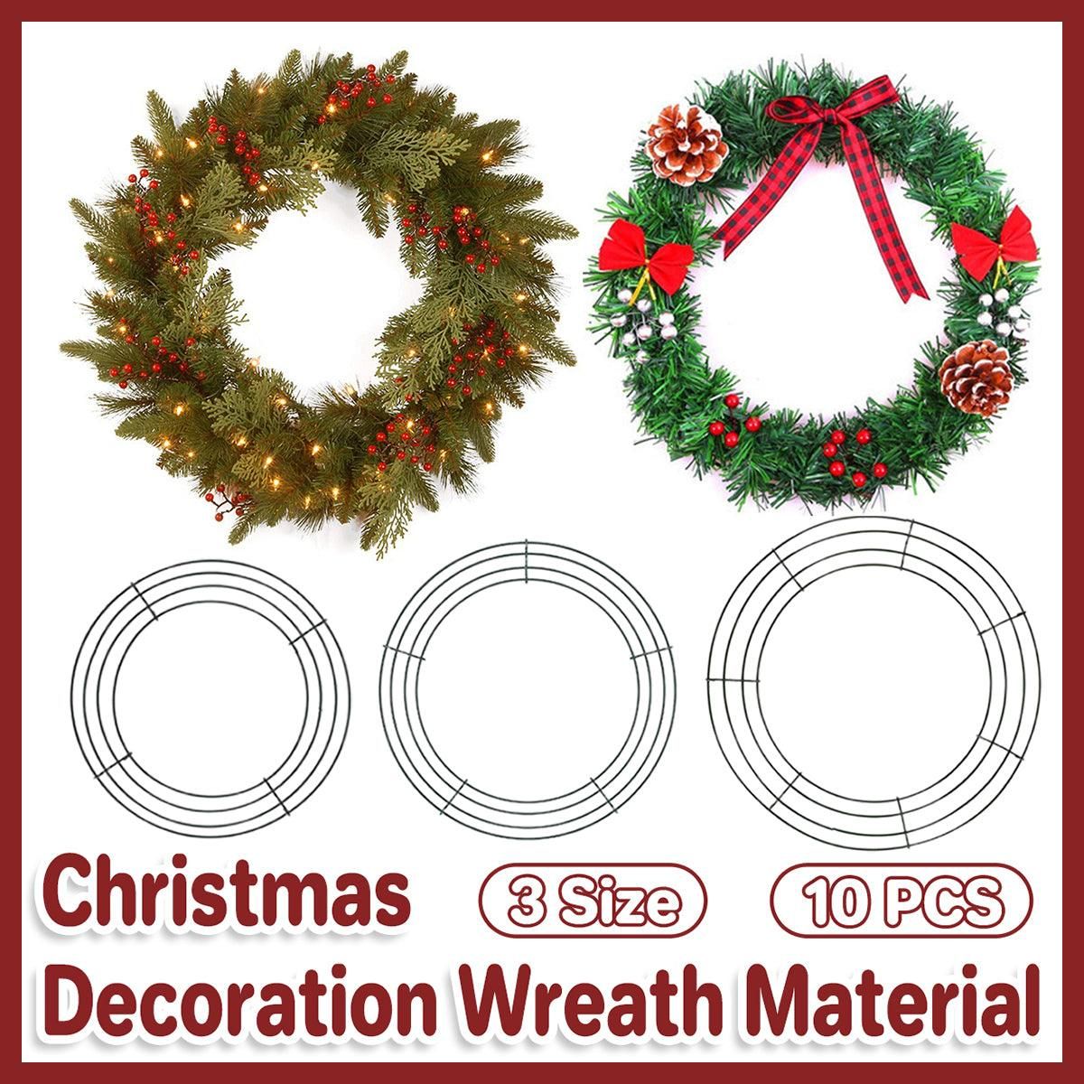 Festive Christmas Wreath Wire 10pcs Small Roll Floral Craft Decoration Supplies - 30cm