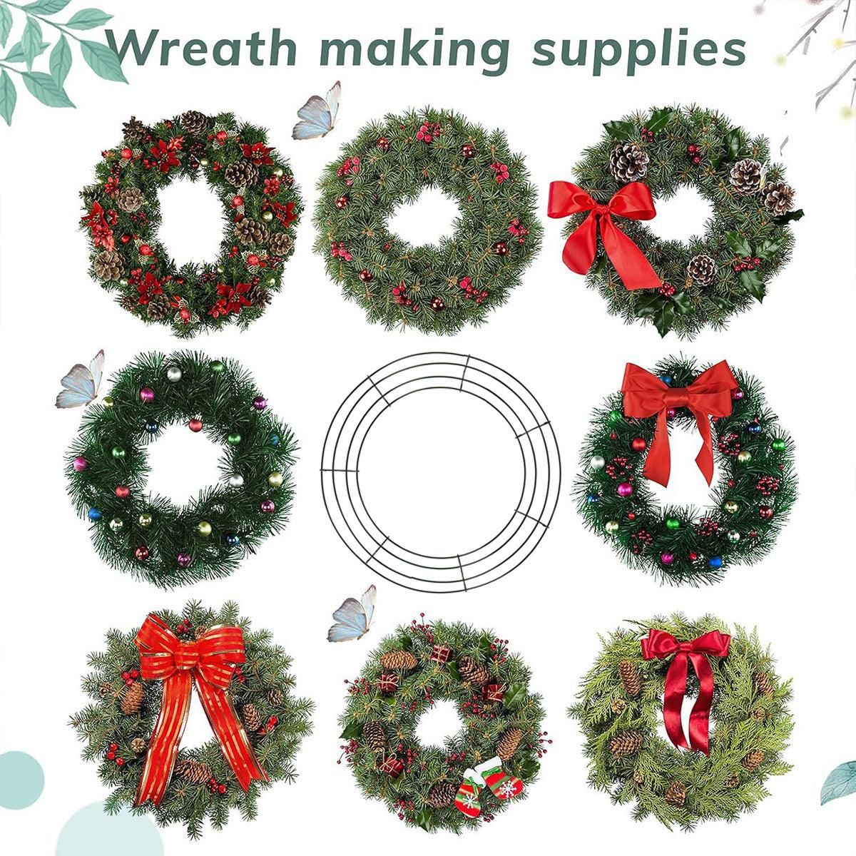 Festive Christmas Wreath Wire 10pcs Small Roll Floral Craft Decoration Supplies - 30cm