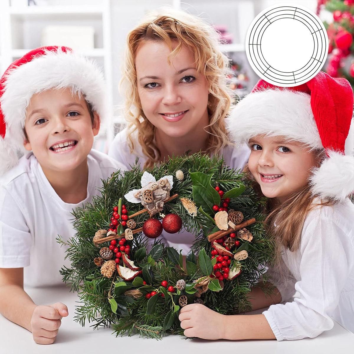 Festive Christmas Wreath Wire 10pcs Small Roll Floral Craft Decoration Supplies - 30cm