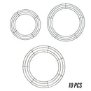 Festive Christmas Wreath Wire 10pcs Small Roll Floral Craft Decoration Supplies - 30cm