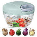 500ml Manual Meat Mincer Garlic Chopper Rotate Garlic Press Crusher Vegetable - Green