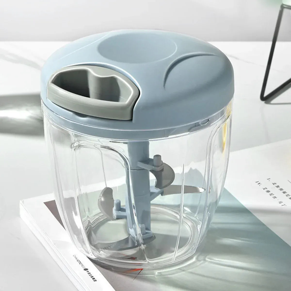 900ml Manual Meat Mincer Garlic Chopper Rotate Garlic Press Crusher Meat Grinder - Green
