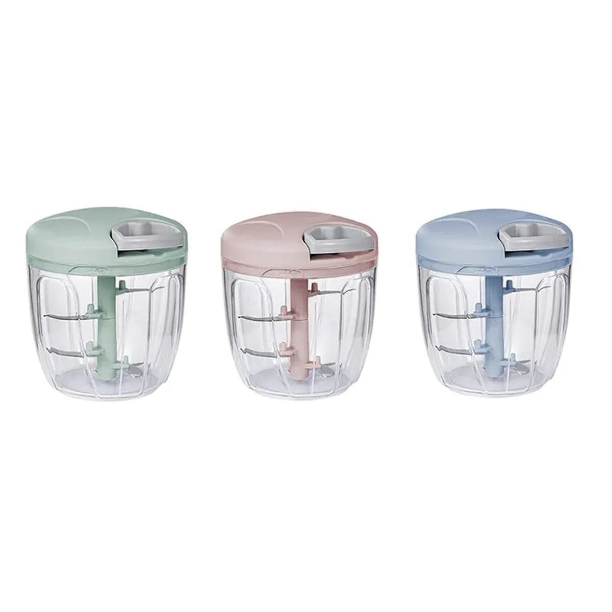 900ml Manual Meat Mincer Garlic Chopper Rotate Garlic Press Crusher Meat Grinder - Pink