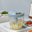 900ml Manual Meat Mincer Garlic Chopper Rotate Garlic Press Crusher Meat Grinder - Pink
