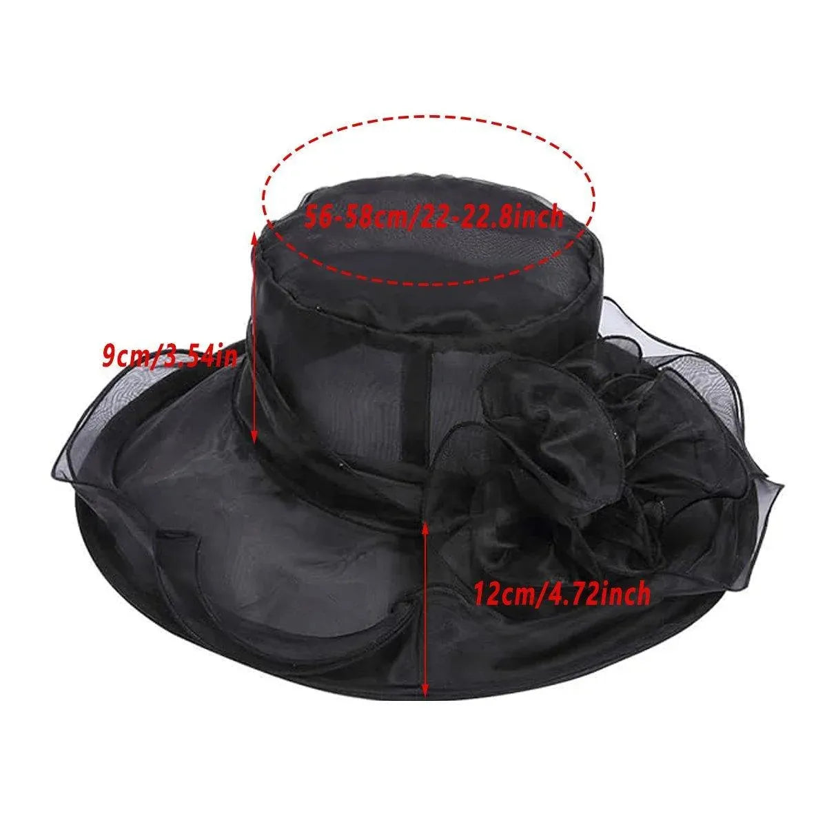 Ladies Large Brim Sun Hat Lightweight Bowler Hat Summer Beach Outdoor Protection