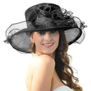 Ladies Large Brim Sun Hat Lightweight Bowler Hat Summer Beach Outdoor Protection
