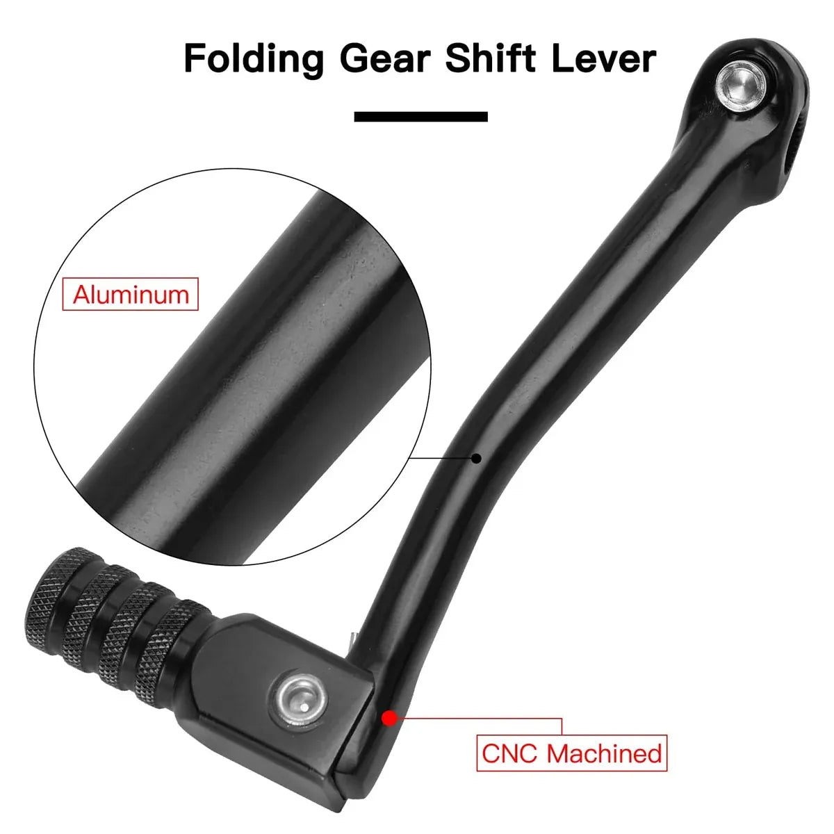 Foldable Gear Shift Lever Replacement for 50-250cc Pit Dirt Bike Off Road Motorcycle - Red