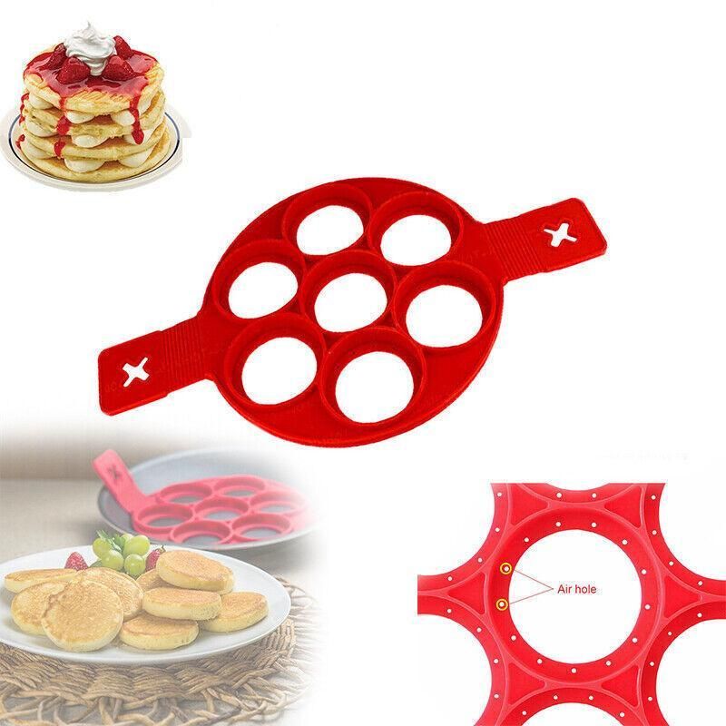 Silicone Non Stick Flipper Pancake Pan Perfect Breakfast Maker Egg Omelette Tool