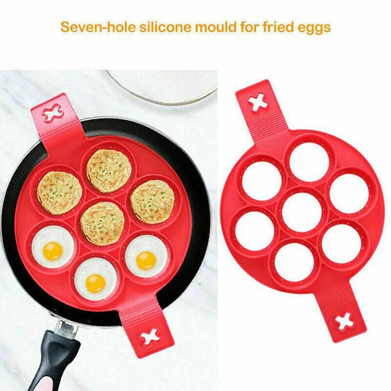 Silicone Non Stick Flipper Pancake Pan Perfect Breakfast Maker Egg Omelette Tool