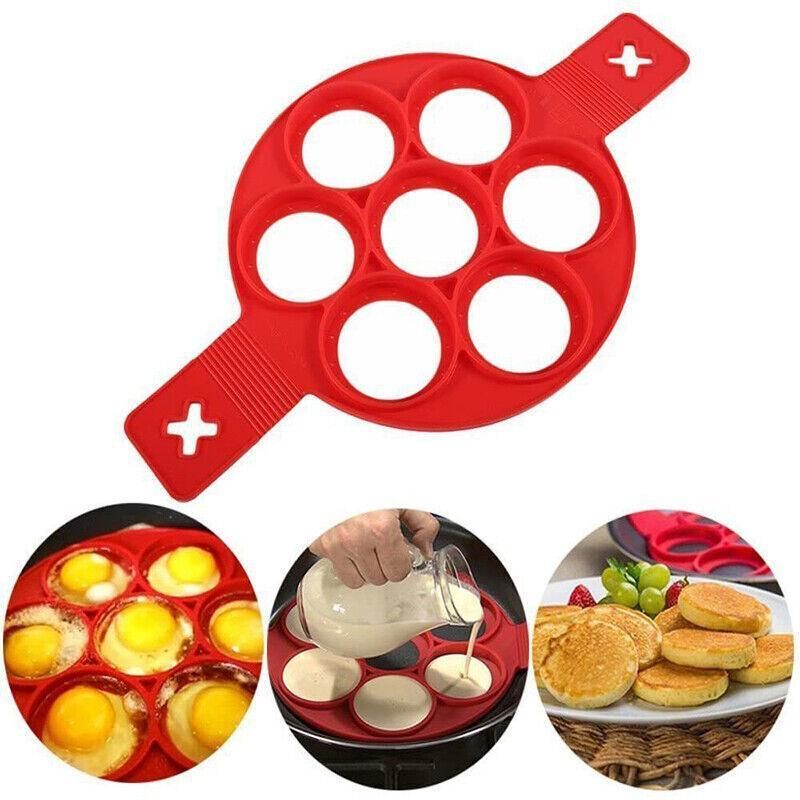 Silicone Non Stick Flipper Pancake Pan Perfect Breakfast Maker Egg Omelette Tool