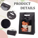 24PCS Bow Gift Boxes with Clear Window Aesthetic for Candy Gift Packaging Use - M