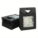 24PCS Bow Gift Boxes with Clear Window Aesthetic for Candy Gift Packaging Use - M