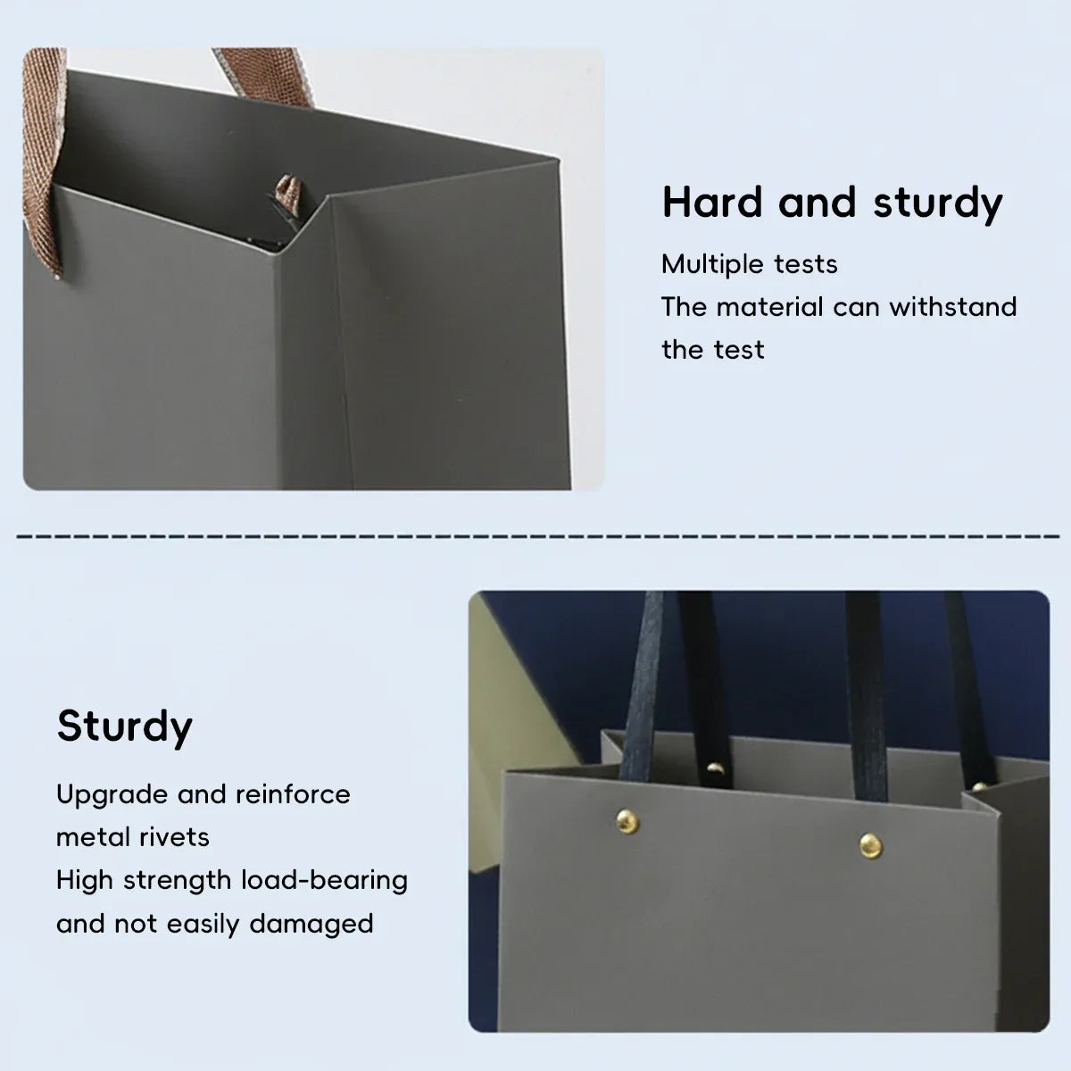 10PCS Gift Bags with Handles Wedding Party Bags High Strength Durable Paper - 20x10x18cm