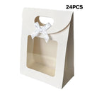 24PCS Bow Flap Tote Bag Reusable Shopping Carry Bag Gift Party Packaging Bag - 26x19x9cm