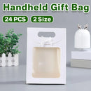 24PCS Bow Flap Tote Bag Reusable Shopping Carry Bag Gift Party Packaging Bag - 16x12x6cm