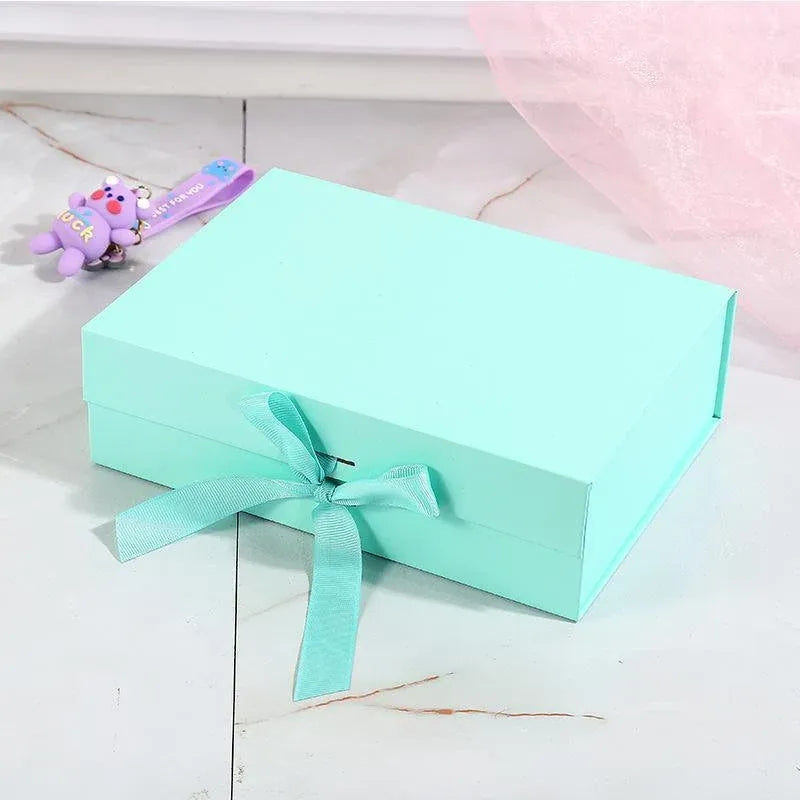 5X Medium Premium Gift Boxes with Ribbon Multi-Color Hamper Packaging Set - Orange