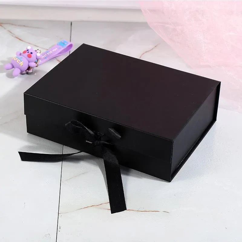 5X Medium Premium Gift Boxes with Ribbon Multi-Color Hamper Packaging Set - Orange