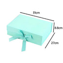 Elegant Ribbon Flip Folding Gift Boxes Multiple Colors High-Quality Cardboard - Black