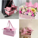 5PCS Bow Gift Box Transparent PVC Design with Ribbon Wedding Party Favor Boxes - Blue