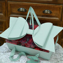 5PCS Bow Gift Box Transparent PVC Design with Ribbon Wedding Party Favor Boxes - Blue