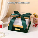 Acrylic Gift Box Clear Souvenir Display Case Bow Storage Container for Packaging - Blue - L