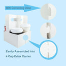 50PCS Handheld Double Cup Holder Sturdy Portable for Coffee Beverages Takeaway - Green