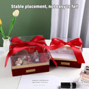 Acrylic Gift Box Clear Souvenir Display Case Bow Storage Container for Packaging - Green - L