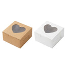 50Pcs Clear Window Dessert Cake Packaging Gift Box Bakery Treat Party Treat Box - Kraft