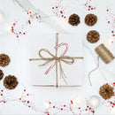10Pcs Kraft Gift Boxes Set with Jute Rope 8x8x4 Inch Party Favour Packaging - Kraft