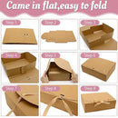 20 Pcs Holiday Party Gift Boxes Festive Packaging Box Set Foldable Kraft White - Kraft