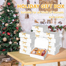 20 Pcs Holiday Party Gift Boxes Festive Packaging Box Set Foldable Kraft White - Kraft