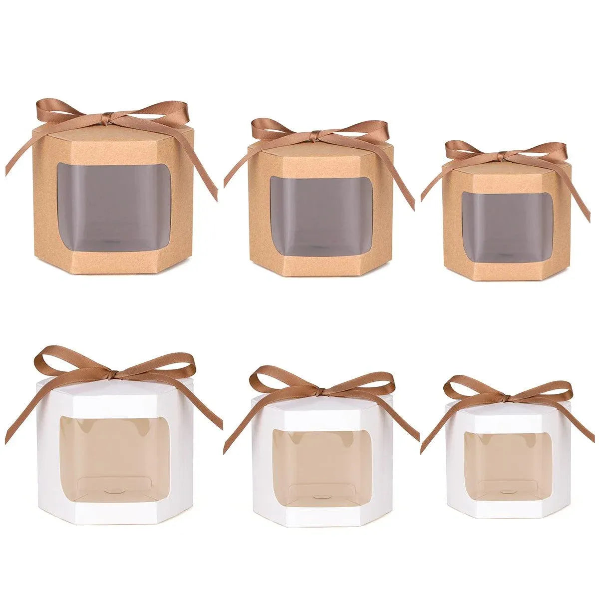 20PCS Small Gift Box Candy Storage Box Party Favor Treat Packaging Recyclable - Kraft-L