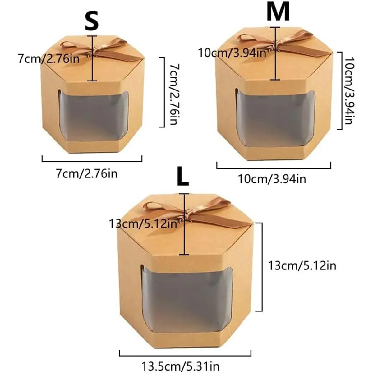 20PCS Small Gift Box Candy Storage Box Party Favor Treat Packaging Recyclable - Kraft-L