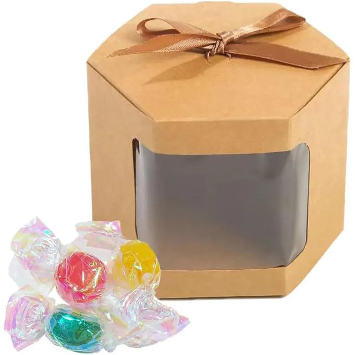 20PCS Small Gift Box Candy Storage Box Party Favor Treat Packaging Recyclable - Kraft-L