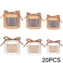 20PCS Small Gift Box Candy Storage Box Party Favor Treat Packaging Recyclable - Kraft-L