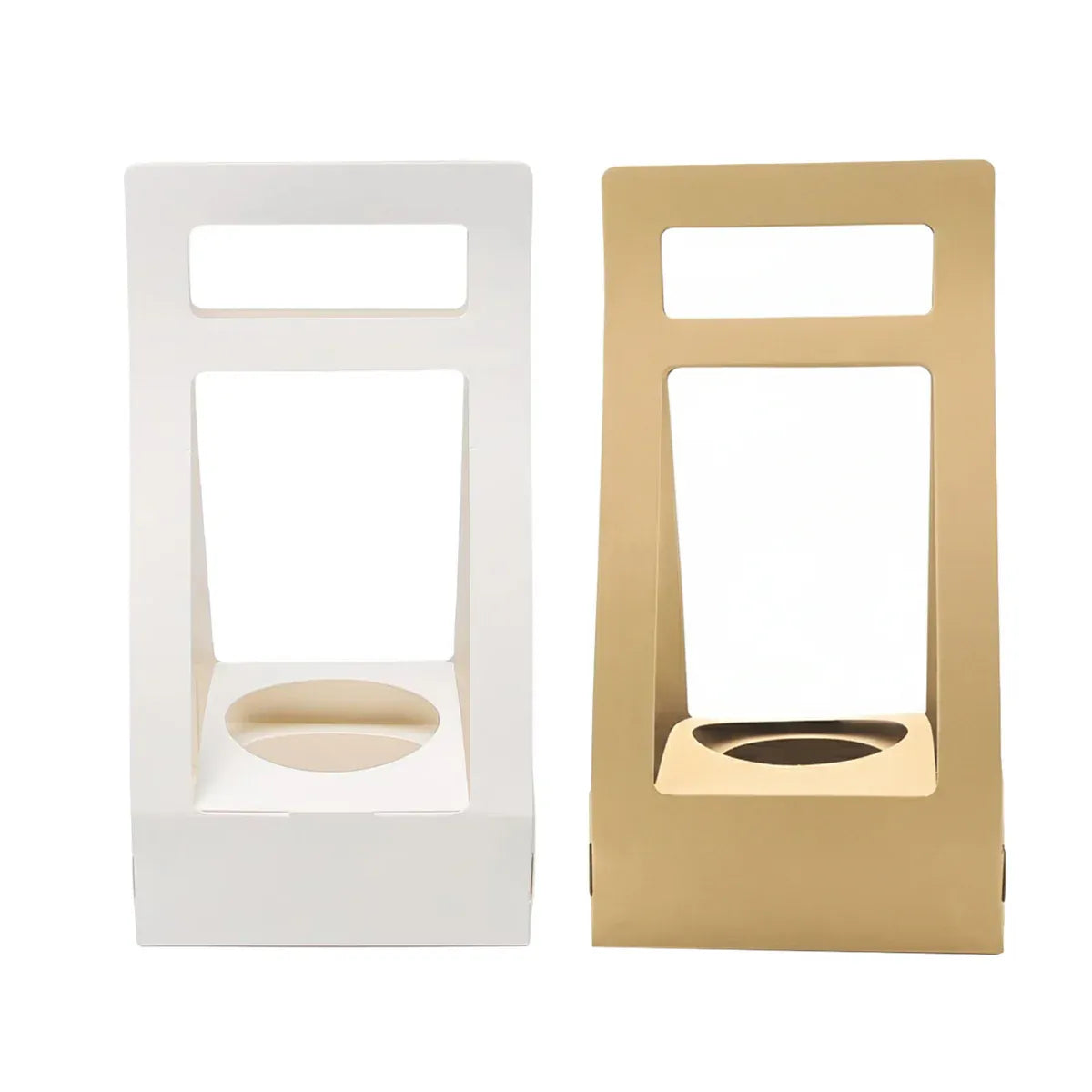 30PCS Flower Gift Packaging Boxes with Handle Durable Birthday Wedding Favors - Kraft