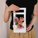 30PCS Flower Gift Packaging Boxes with Handle Durable Birthday Wedding Favors - Kraft