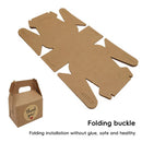 3 Packs Handheld Kraft Paper Gift Boxes with Thank-you Stickers Party Favor Use - Kraft