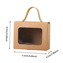 25Pcs Creative Window Gift Box Handle Cardboard Packaging Party Retail Box - Kraft