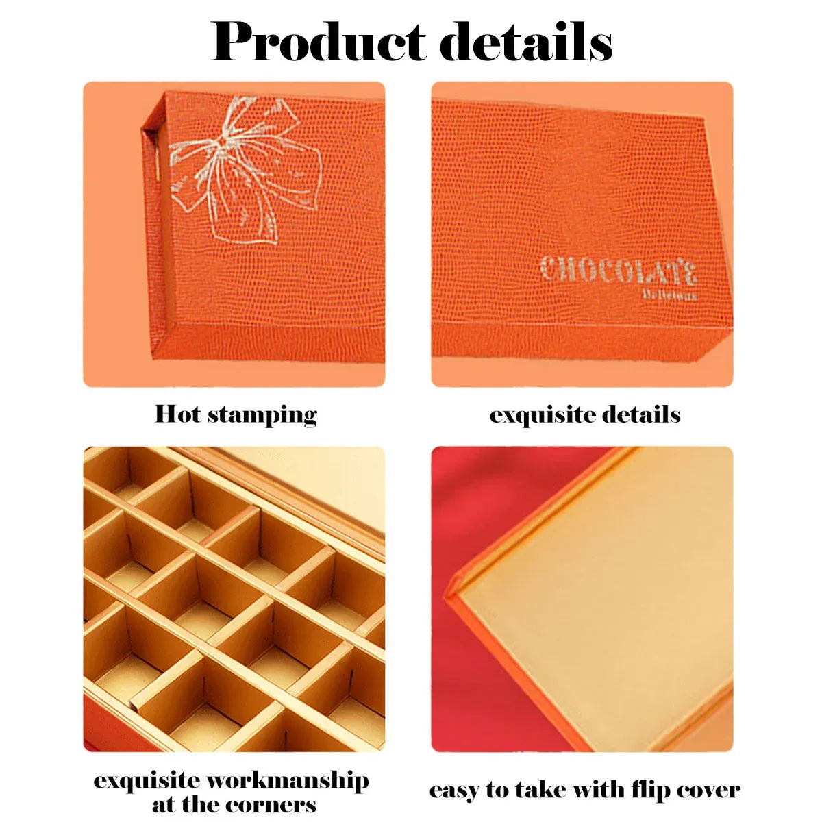 5pcs Flip-Top Chocolate Gift Boxes Or Special Occasions And Packaging Gifts