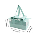 5PCS Bow Gift Box Transparent PVC Design with Ribbon Wedding Party Favor Boxes - Pink