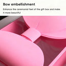 5PCS Bow Gift Box Transparent PVC Design with Ribbon Wedding Party Favor Boxes - Pink
